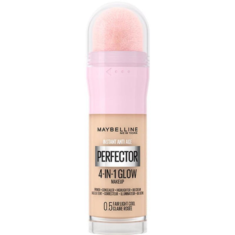 Maybelline New York Instant Perfector 4-in-1 Glow Perfectioning Foundation, Minimizes, Corrects, Evens and Brightens, Glow Finish Without Blemishes, 20 ml, Shade 01 Light