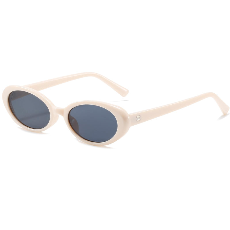 Breaksun Lunettes de soleil ovales rétro pour homme et femme - Petites lunettes de soleil ovales tendance des années 90 - Nuances