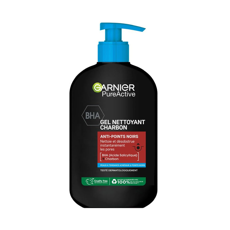 Garnier Pure Active - Foaming Cleansing Gel - Purifies, Moisturizes & Removes Impurities - Hyaluronic Acid, Ceramide, Clay - Vegan & Cruelty Free - All Skin Types - 250 ml