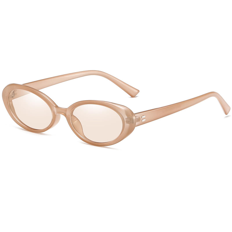 Breaksun Lunettes de soleil ovales rétro pour homme et femme - Petites lunettes de soleil ovales tendance des années 90 - Nuances