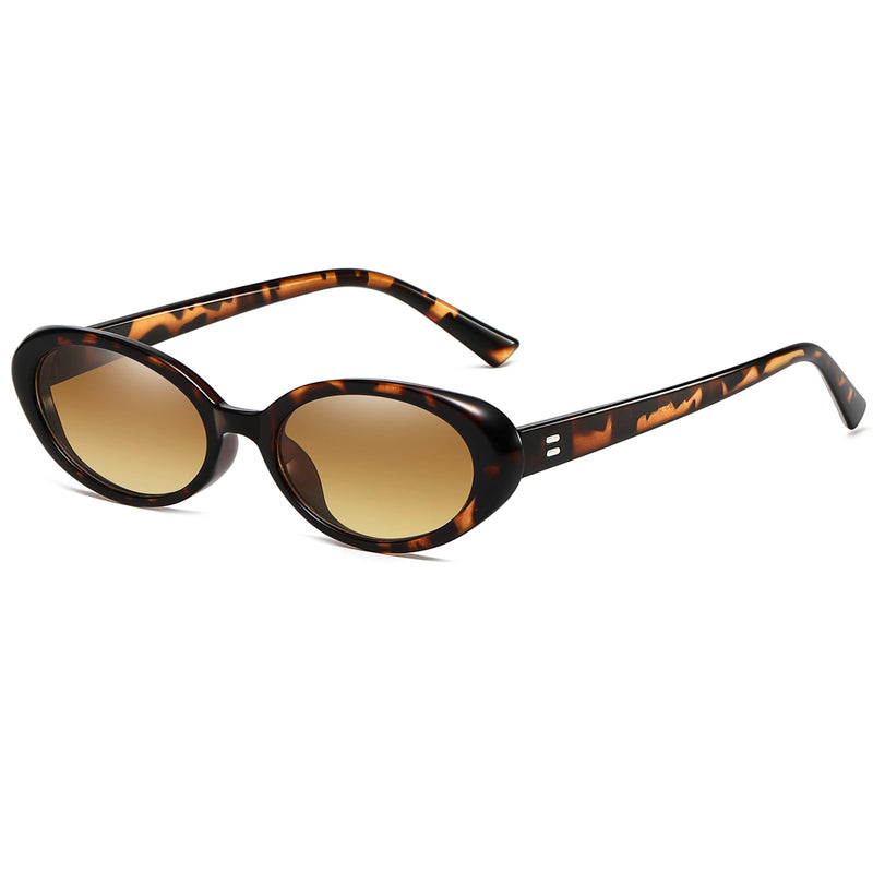 Breaksun Lunettes de soleil ovales rétro pour homme et femme - Petites lunettes de soleil ovales tendance des années 90 - Nuances