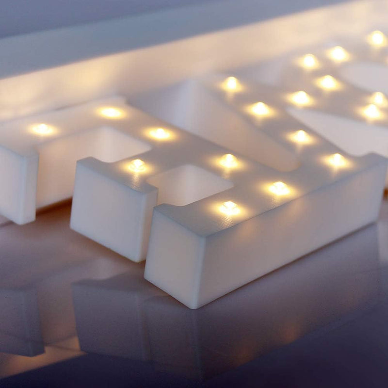 GUOCHENG Home Style Light Up Novelty Plastic Letter Light Up Decoration for Home, Bedroom, Nursery, Christmas, Birthday