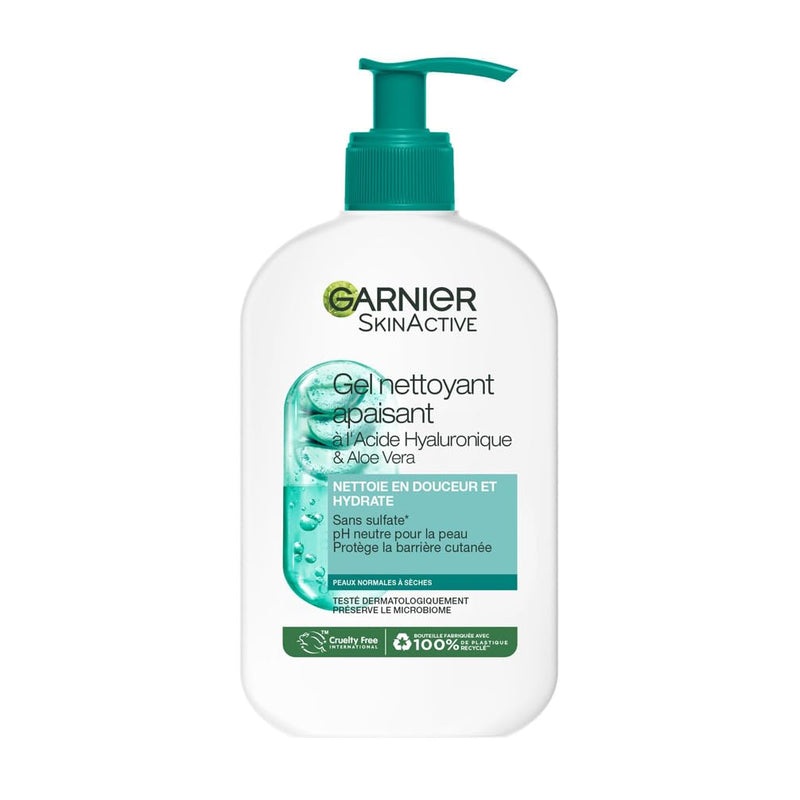 Garnier Pure Active - Foaming Cleansing Gel - Purifies, Moisturizes & Removes Impurities - Hyaluronic Acid, Ceramide, Clay - Vegan & Cruelty Free - All Skin Types - 250 ml