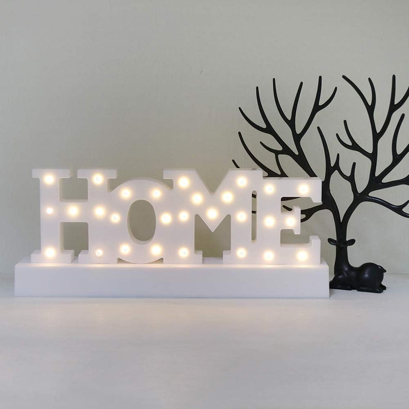 GUOCHENG Home Style Light Up Novelty Plastic Letter Light Up Decoration for Home, Bedroom, Nursery, Christmas, Birthday
