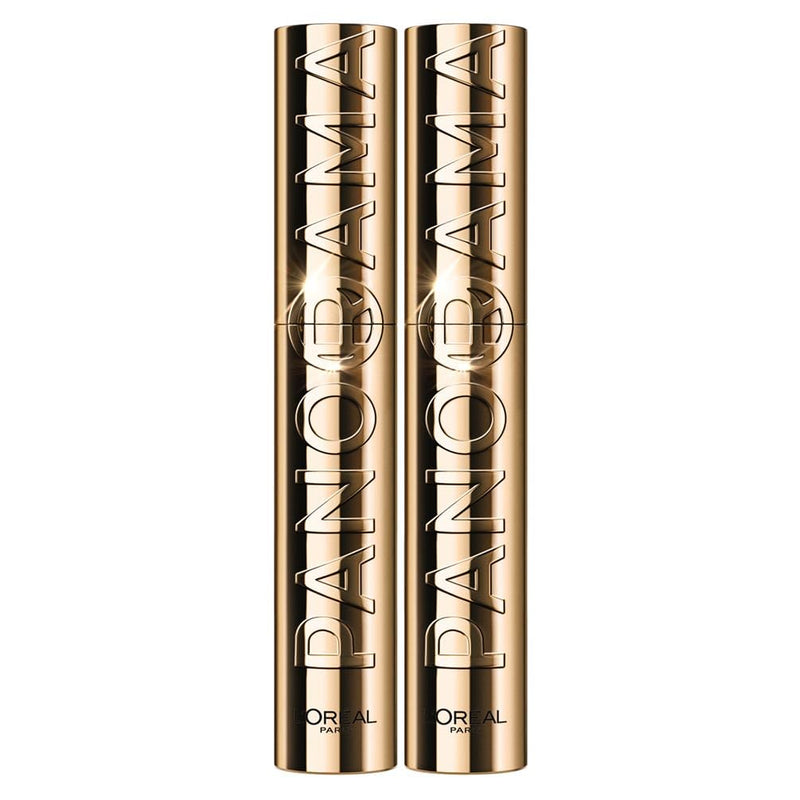 L'Oréal Paris Volumizing Mascara, Fan Lashes, Wider Look, Suitable for Sensitive Eyes, Enriched with 5% Stretchflex Complex, Lump-Free, Panorama by Volume Million Lashes, Black
