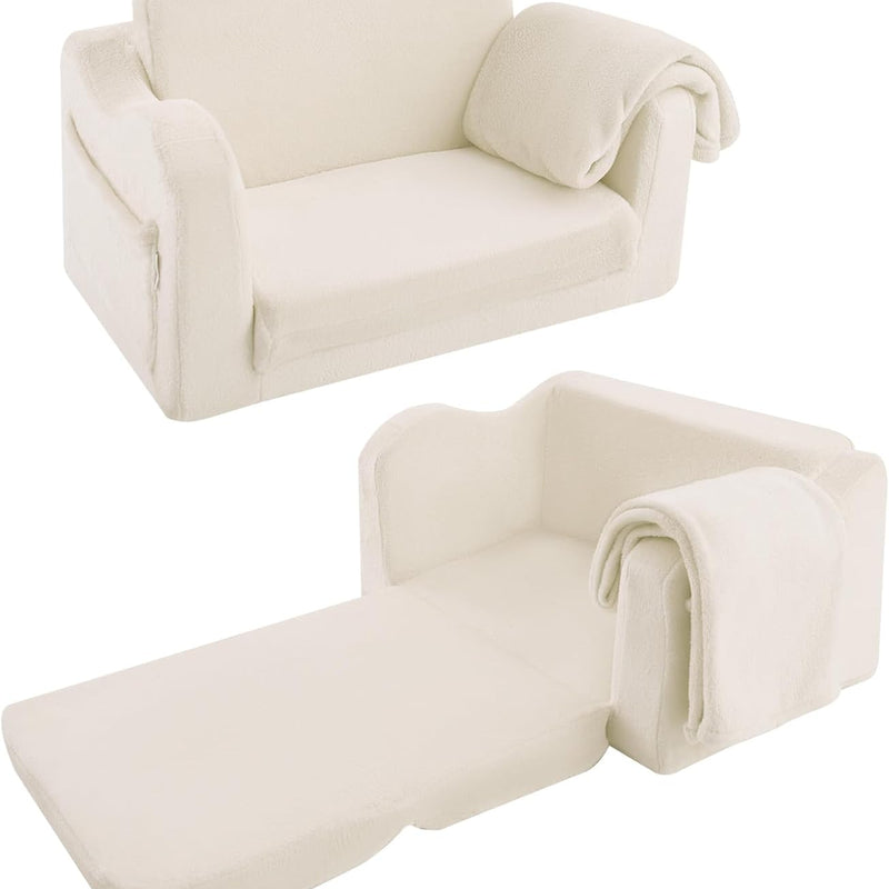 MeMoreCool Canapé pour enfants, chaise longue pliable pour tout-petit, chaise longue pour bébé en mini canapé convertible pour garçons et filles, canapé extensible en mousse confortable pour salle de