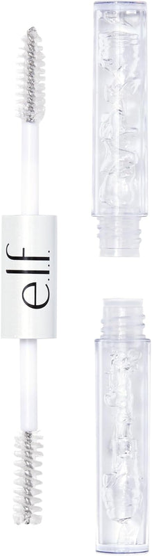 e.l.f. Clear Brow & Lash Mascara, Glossy, Lightweight, Easy to Use, Revitalizes and Gives Brows a Soft, Flexible Hold All Day Long, Compact 2.5 ml, Crystal (Clear)