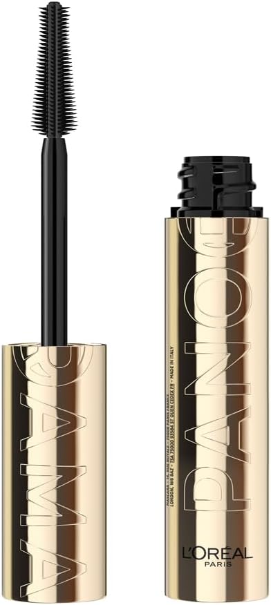 L'Oréal Paris Volumizing Mascara, Fan Lashes, Wider Look, Suitable for Sensitive Eyes, Enriched with 5% Stretchflex Complex, Lump-Free, Panorama by Volume Million Lashes, Black