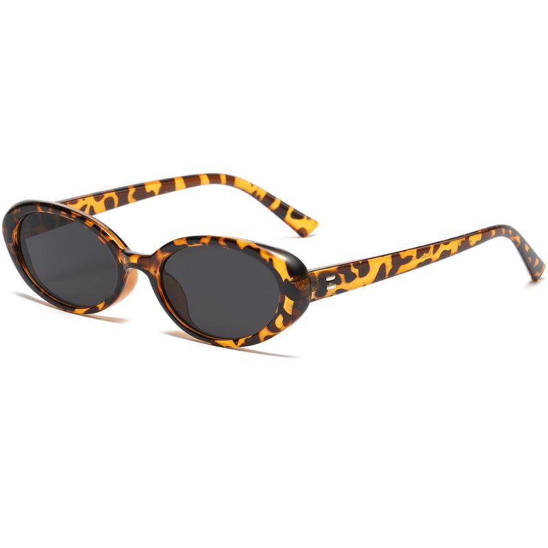 Breaksun Lunettes de soleil ovales rétro pour homme et femme - Petites lunettes de soleil ovales tendance des années 90 - Nuances