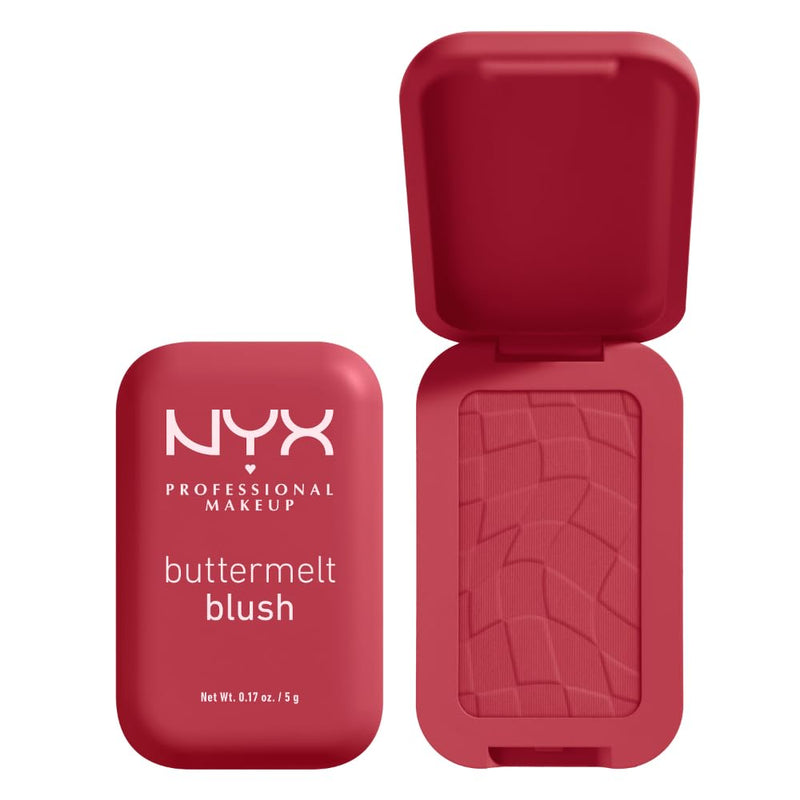 NYX PROFESSIONAL MAKEUP - Blush en Poudre, enrichi en beurre de mangue, beurre d'amande & beure de karité - Texture Fondante - Formule Vegan - Buttermelt Blush, Teinte : U Know Butta