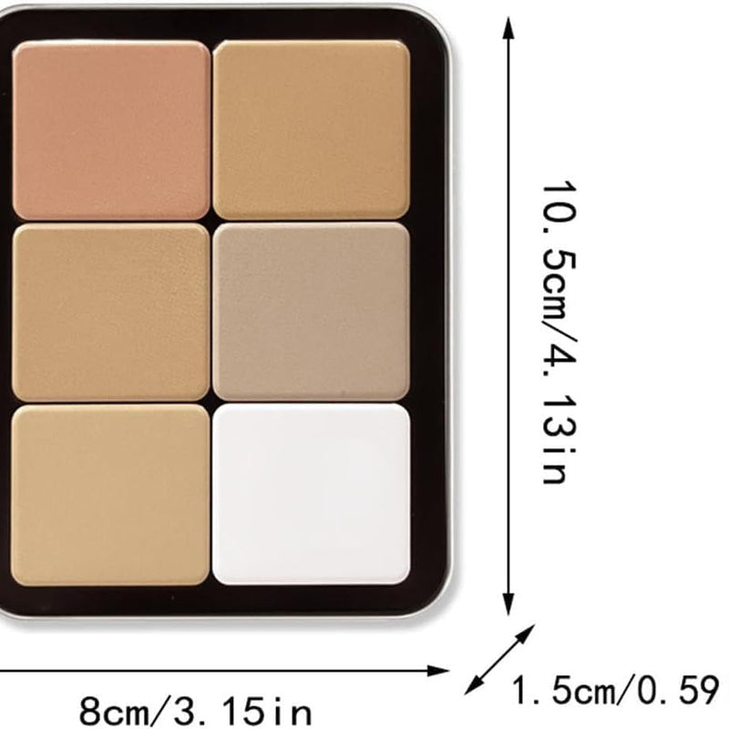 12 Colors Concealer & Blush Palette, Long Lasting Smudge-Resistant Blendable 2 in 1 Matte Finish Cream Blush Palette Face Makeup Palette (#01)