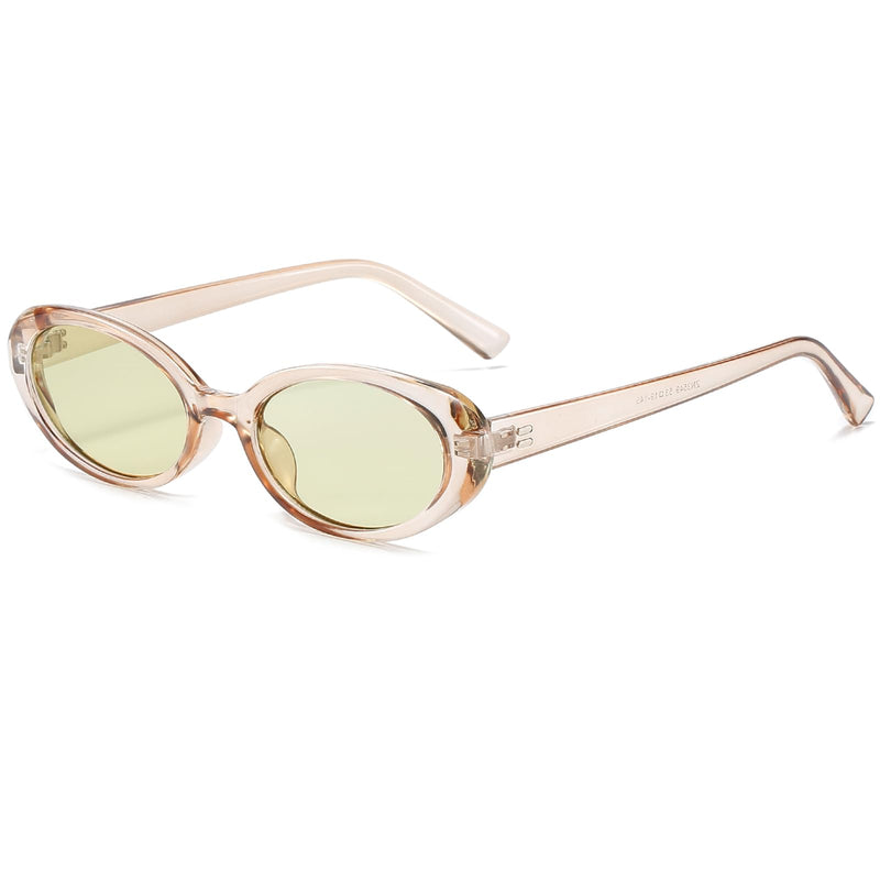 Breaksun Lunettes de soleil ovales rétro pour homme et femme - Petites lunettes de soleil ovales tendance des années 90 - Nuances
