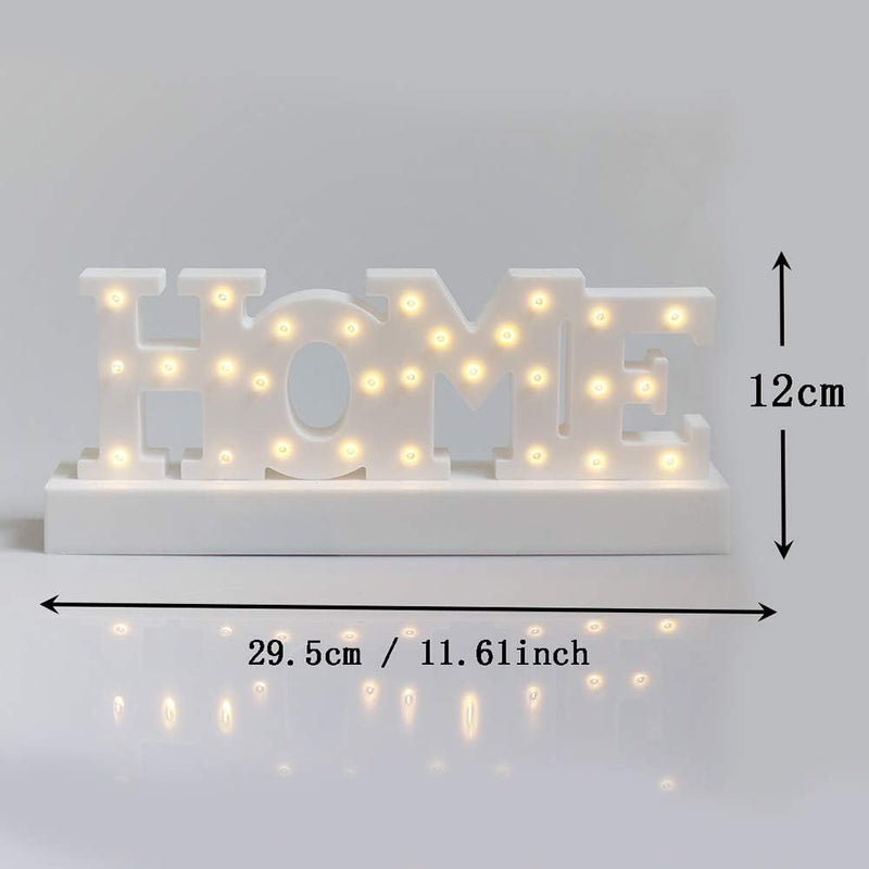 GUOCHENG Home Style Light Up Novelty Plastic Letter Light Up Decoration for Home, Bedroom, Nursery, Christmas, Birthday