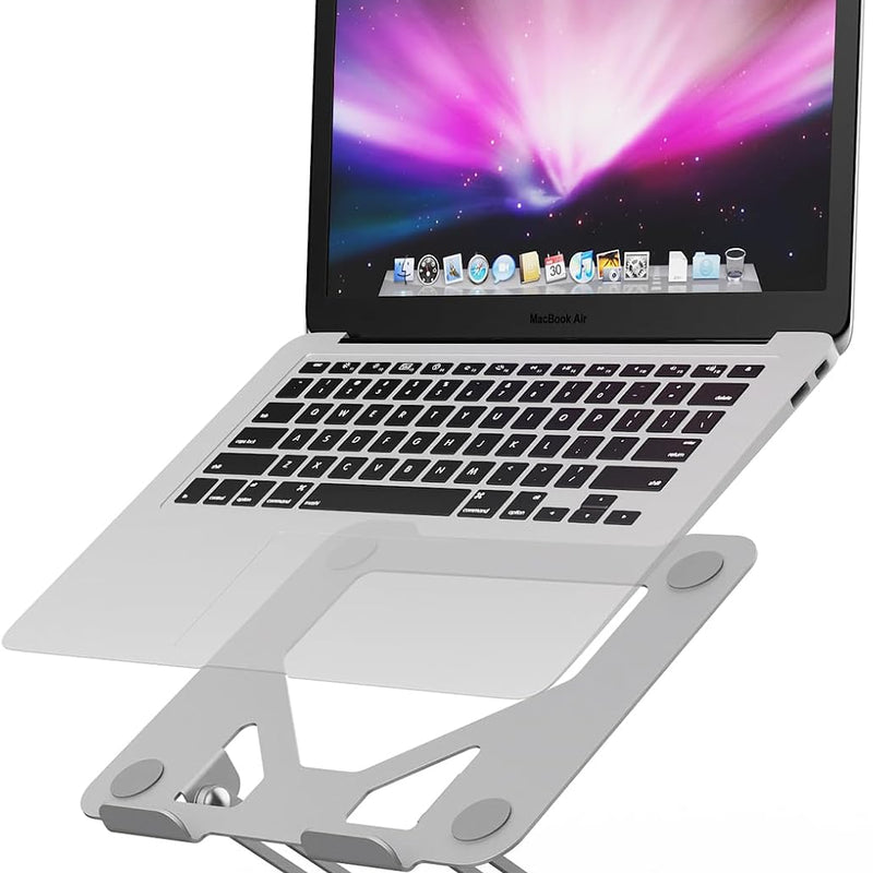 GRIFEMA Support Ordinateur Portable, Support PC Portable Rotatif à 360°, Réglable en Hauteur, Pliable Laptop Stand Compatible avec MacBook Air/Pro, Dell, HP (11-17
