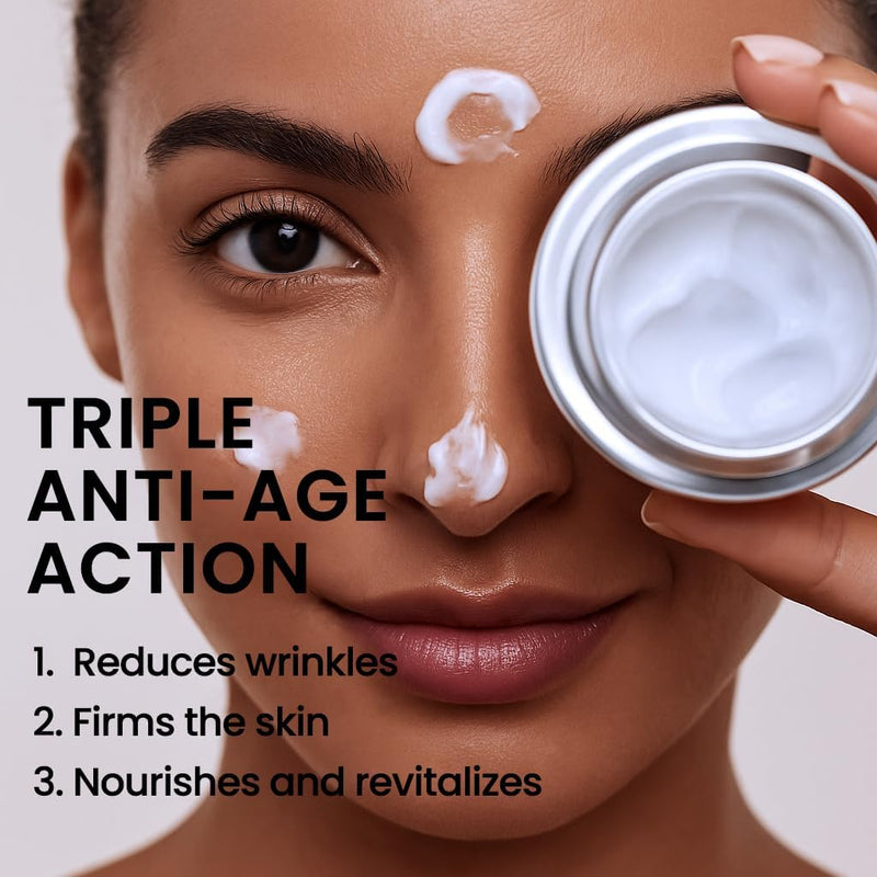 Retinol Face Cream with Hyaluronic Acid & Vitamin E – Anti-Wrinkle Firming Night Cream - Hydrating Night Moisturiser to Reduce Lines and Wrinkles. For Sensitive Skin, 50ml