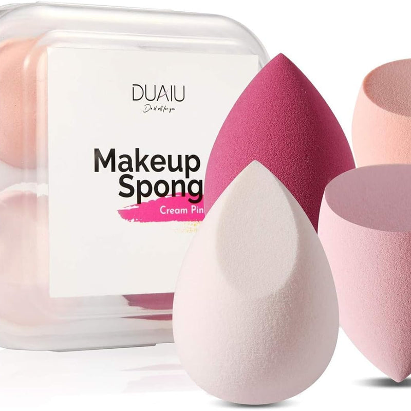 Spugnette trucco FILY DUAIU 4pz Set di Beauty Blender Spugnetta fondotinta on per Fondotinta Liquido Cipria e Crema Make Up