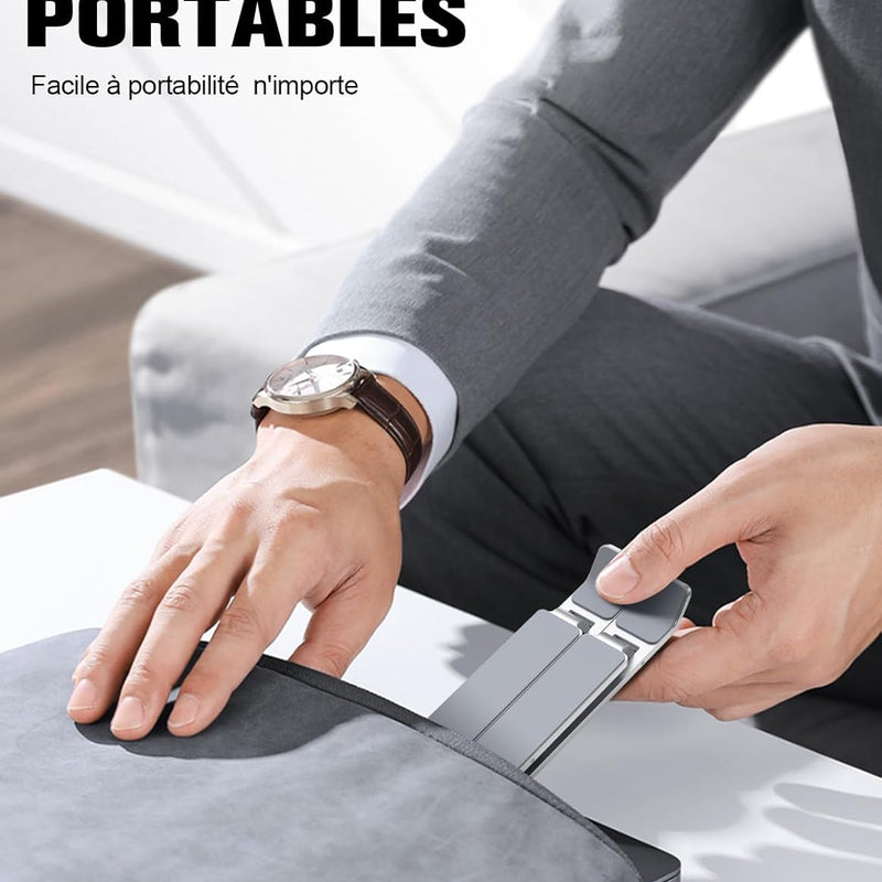 Babacom Support Ordinateur Portable, Support PC Portable à 5 Niveaux Réglables, Refroidisseur en Aluminium Ventilé Compatible avec MacBook, Lenovo, Autres Laptops Tablettes 10