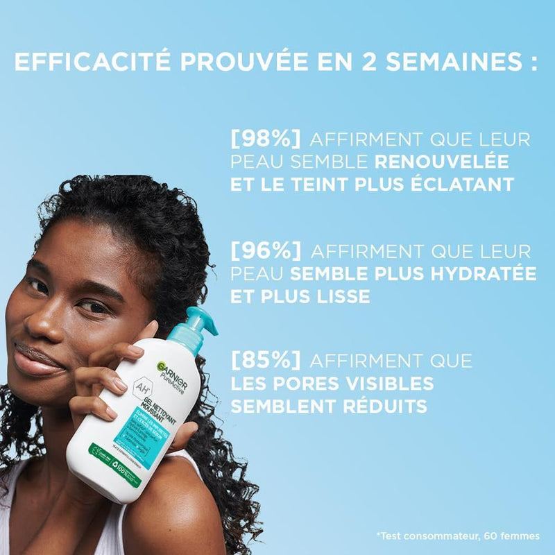 Garnier Pure Active - Foaming Cleansing Gel - Purifies, Moisturizes & Removes Impurities - Hyaluronic Acid, Ceramide, Clay - Vegan & Cruelty Free - All Skin Types - 250 ml
