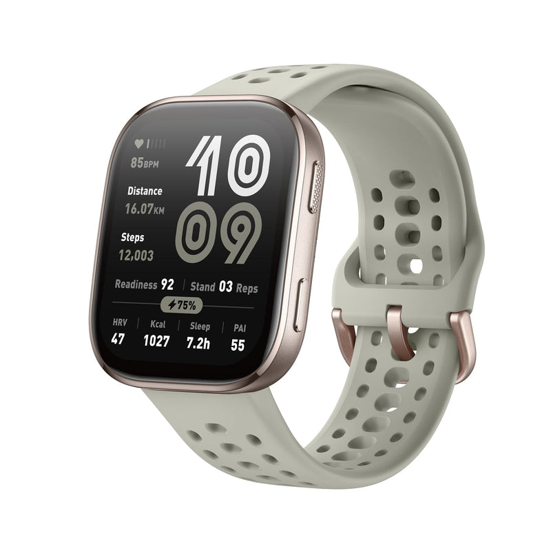 Amazfit Beep 6 Smart Watch 46mm, 14 Day Battery, AMOLED, GPS and Free Hardware, AI, Bluetooth Call Text Function, Health, Fitness Tracker, 140 Workout Modes, 5 ATM, Charcoal, Charcoal