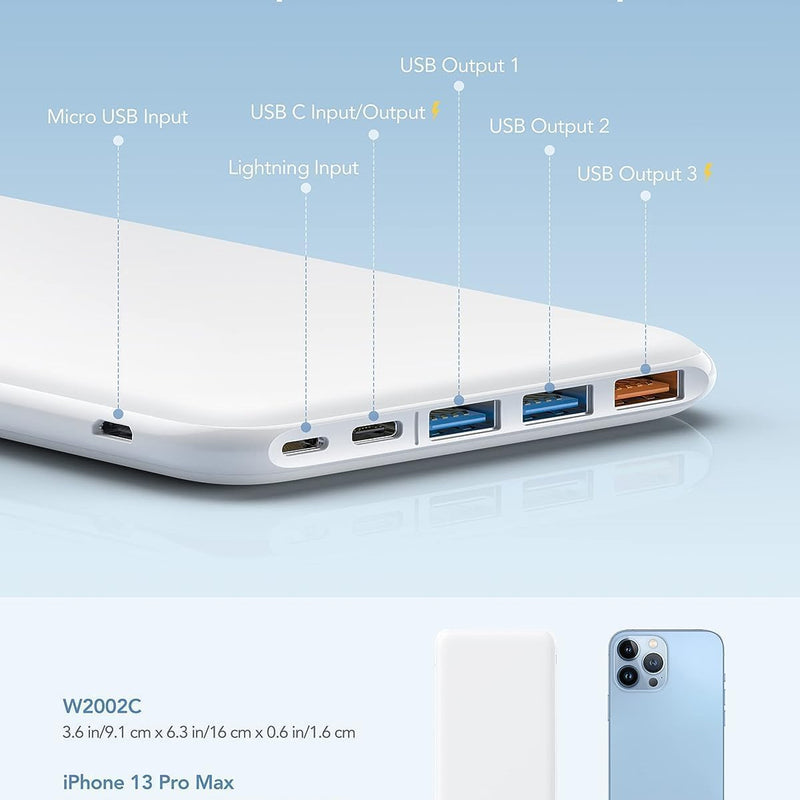 Batterie Externe 26800mAh Power Bank Chargeur Portable Li-polymère Power Bank Slim 4 Sorties et 3 Entrées Compatible avec Smartphone