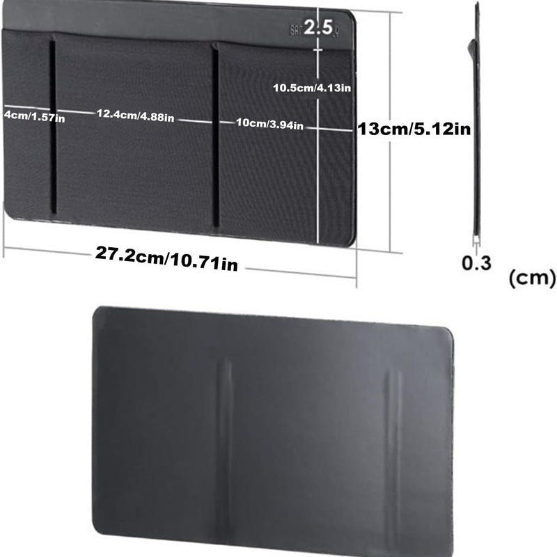 Laptop Accessories, Hard Drive Holder, 10.71x5.12x0.39 inches, Storage Sleeve, 3 Pocket Sticky for Laptop, Cables, USB Drives, Portable, Commuting, Business, Meetings, Library, Home, Office