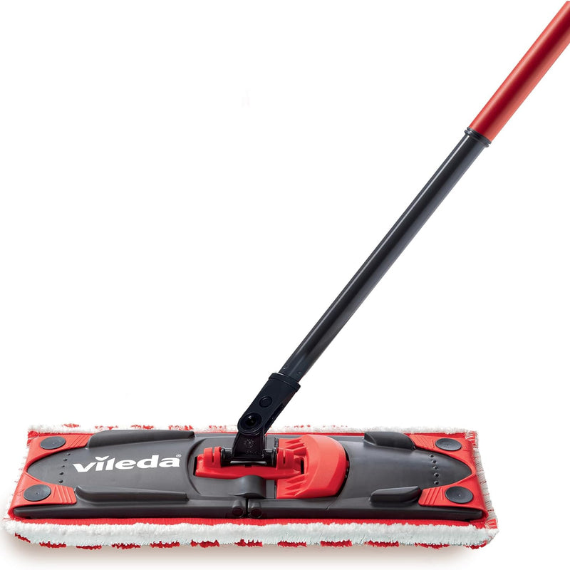 Vileda Utramax Complete Mop and Bucket Set with Mop and Wringer Set with Bucket and Microfibre Cover, Removes Over 99% of Bacteria with Water, Vileda Love It Clean