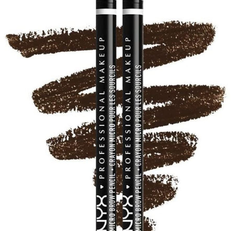 NYX Professional Makeup Eyebrow Pencil, Micro Brow Pencil, Two Sides with Automatic Pencil and Brush, Shades: Espresso