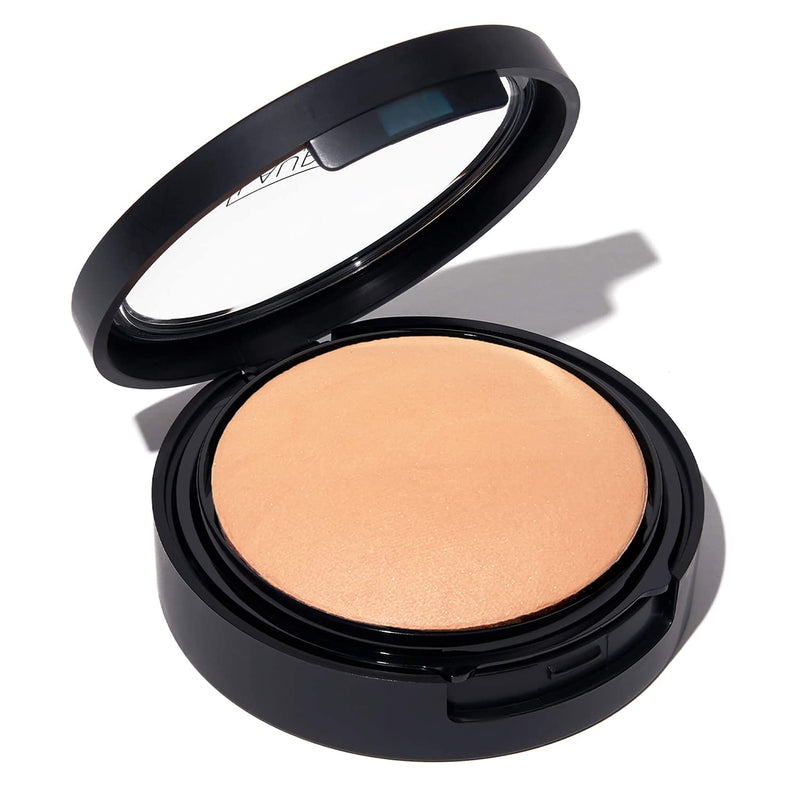 LAURA GELLER NEW YORK Baked Double Take Powder Foundation - Golden Medium - Buildable Medium to Full Coverage - Matte Finish