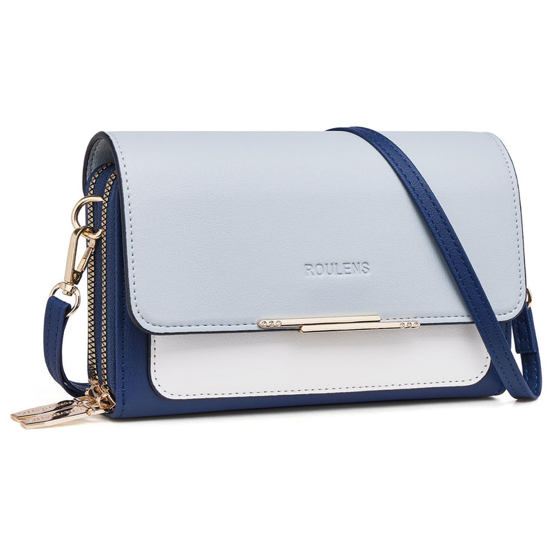 Roulens Sac Téléphone Portable Femme - Petit Sac Bandoulière Femme - Sac à Bandoulière Femme en Cuir PU - Sac À Bandoulière Petit avec Réglables Bandoulière