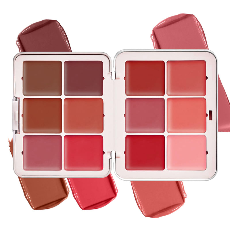 12 Colors Concealer & Blush Palette, Long Lasting Smudge-Resistant Blendable 2 in 1 Matte Finish Cream Blush Palette Face Makeup Palette (#01)