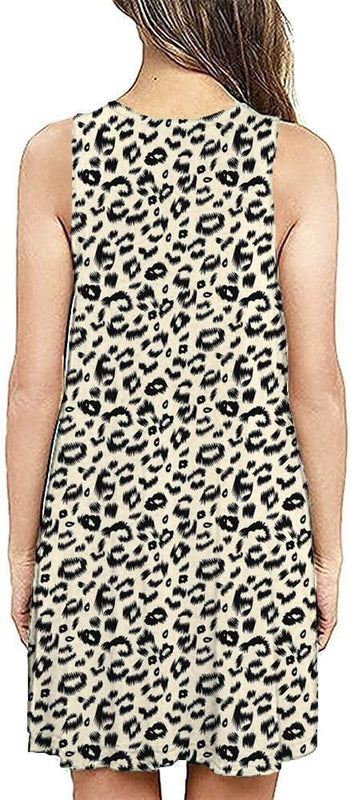 AUSELILY Robes d'été pour Femme Robe plissée sans Manches Décontractée pour Femme avec Poche