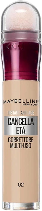 Maybelline New York Multi-Use Concealer Hydrating Concealer with Modular Coverage, Blemishes and Dark Circles Covered, Goji Berries and Haloxyl, Clear Ages, Shades: 02 Nude, 5 ml
