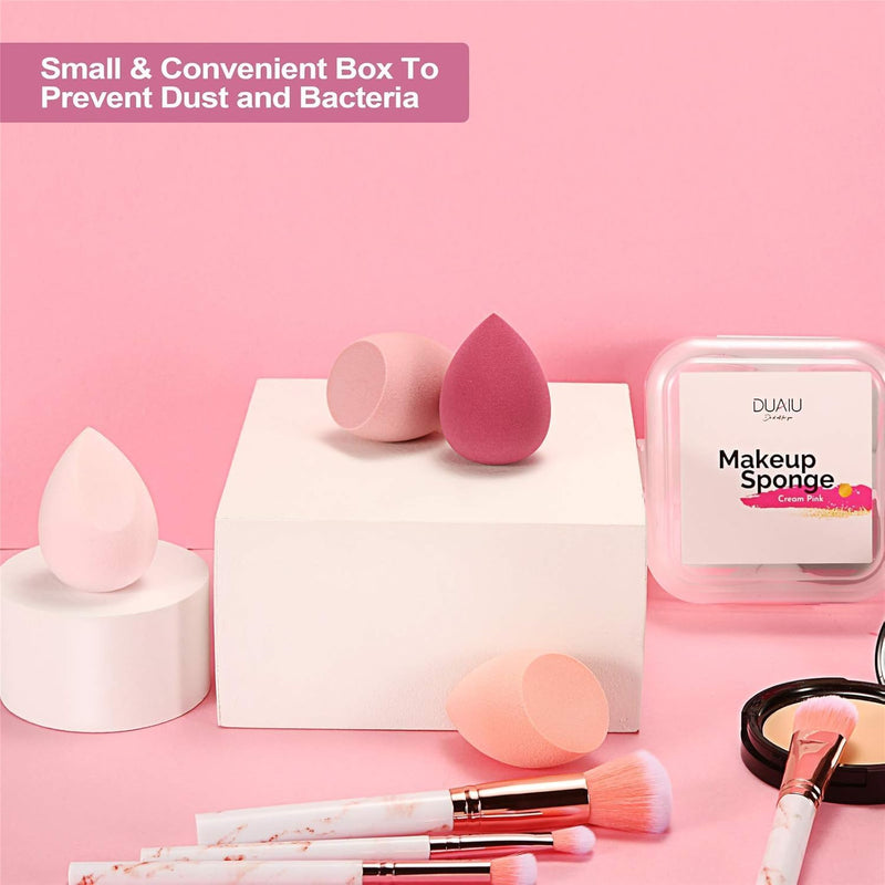 Spugnette trucco FILY DUAIU 4pz Set di Beauty Blender Spugnetta fondotinta on per Fondotinta Liquido Cipria e Crema Make Up