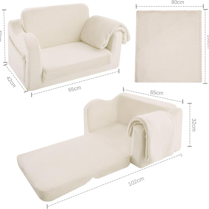 MeMoreCool Canapé pour enfants, chaise longue pliable pour tout-petit, chaise longue pour bébé en mini canapé convertible pour garçons et filles, canapé extensible en mousse confortable pour salle de