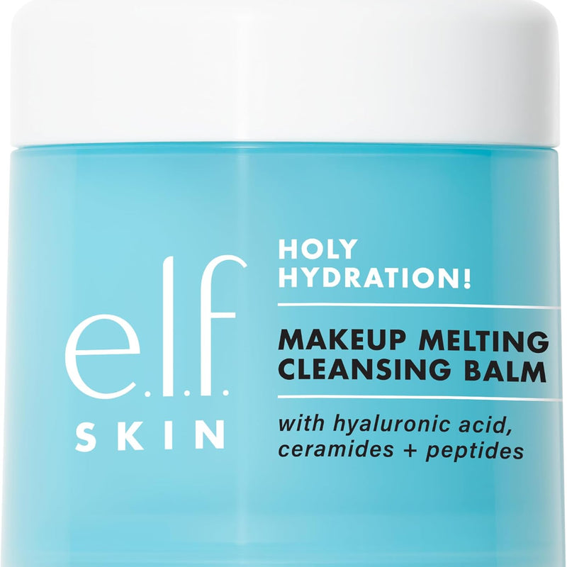 e.l.f. SKIN Holy Hydration Makeup Melting Cleansing Balm, Facial Cleanser & Makeup Remover Infused with Hyaluronic Acid to Hydrate Skin, Vegan & Cruelty Free