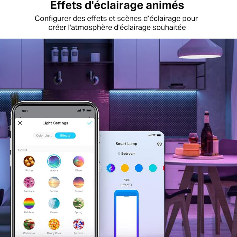 Tapo Ruban LED Connecté WiFi RGB 5m, Bande LED Chambre Multicolore, Haute luminosité et Durable, Contrôle via WiFi App, Commande vocale, Compatible avec Alexa et Google Home, Tapo L900-5