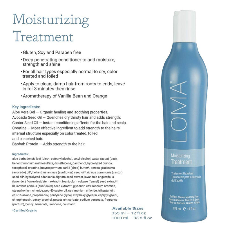 Loma Hair Care Moisturizing Shampoo & Treatment Duo