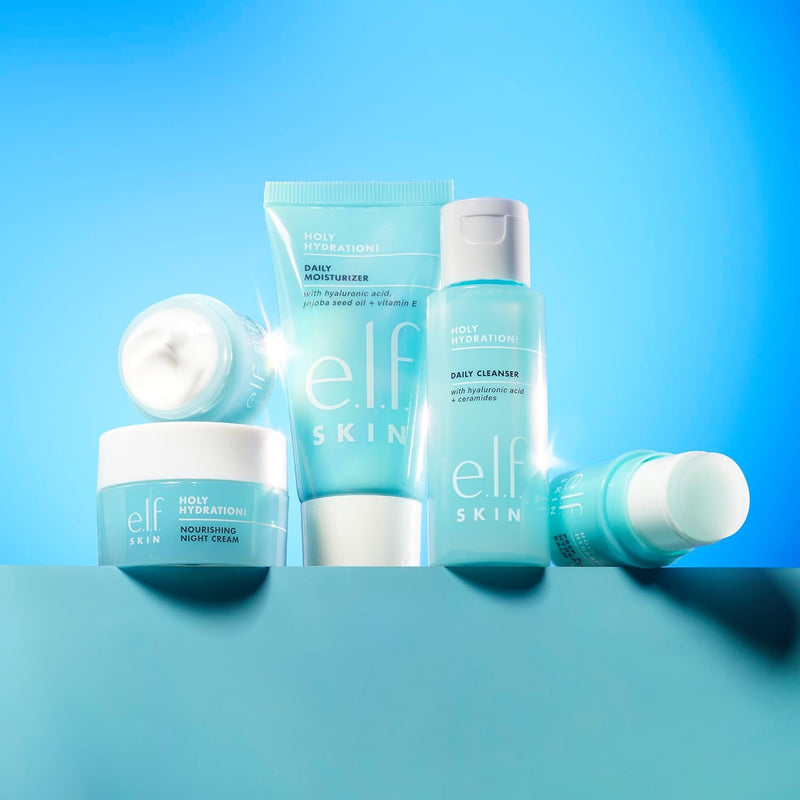 e.l.f. SKIN Jet Set Hydration Kit, Travel Size Moisturizing Skincare Set, Face Cleanser, Conditioner, Moisturizer, Eye Cream and Night Cream, Vegan & Cruelty Free