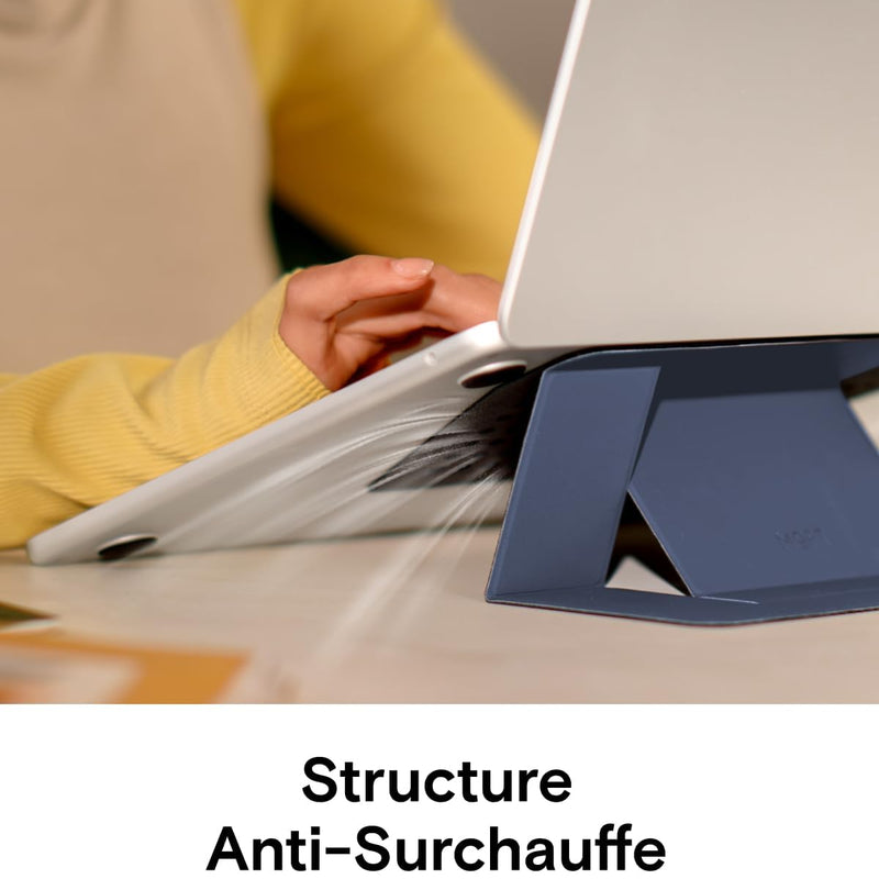 MOFT Support pour Ordinateur Portable, Support Laptop Adhésif Léger et Stable avec 2 Angles Réglables pour Bureau Voyage et Études, Compatible avec MacBook 11