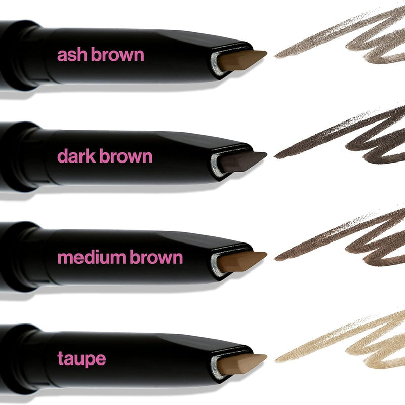 Wet n Wild, Ultimate Brow Retractable Pencil Retractable Eyebrow Pencil with Triangular Tip and Ultra Precise, Pigmented Color Defining the Look of Eyebrows, Medium Brown
