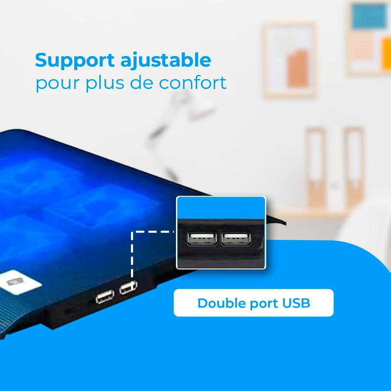 NK Refroidissement Portable - Ventilateur d'ordinateur Portable de 12 à 17
