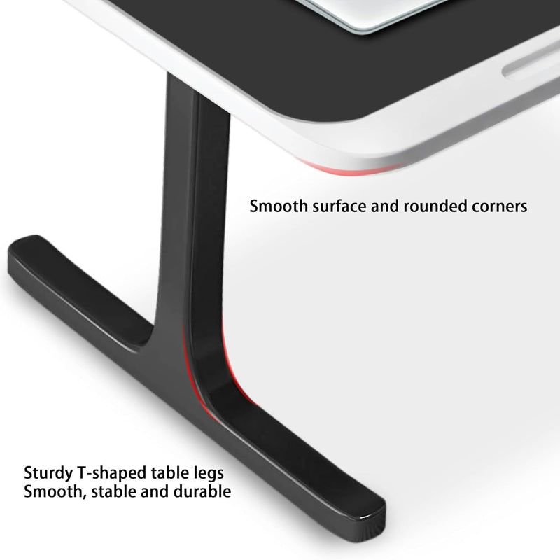 Table Lit pour Ordinateur Portable – Plateau pour Lit Et Canapé, Idéale pour Lire, Écrire, Manger, Travailler À La Maison Ou Au Burea (Black)