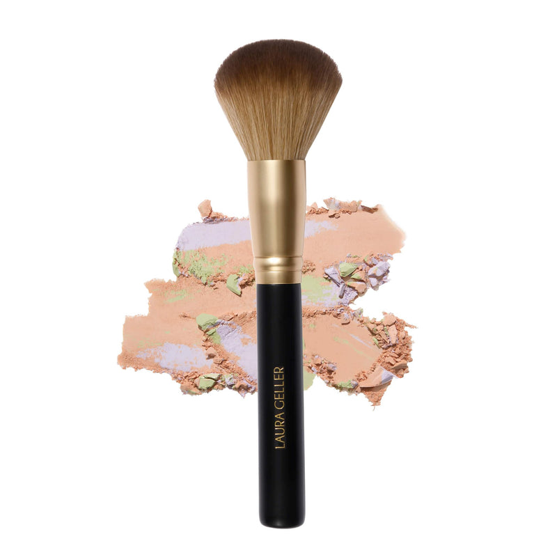 LAURA GELLER NEW YORK Retractable Airbrush Kabuki Brush for All Face Makeup & Foundation for Liquid, Cream and Powder Face Makeup With Aluminum Handle