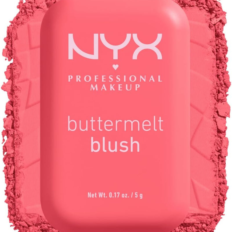 NYX PROFESSIONAL MAKEUP - Blush en Poudre, enrichi en beurre de mangue, beurre d'amande & beure de karité - Texture Fondante - Formule Vegan - Buttermelt Blush, Teinte : U Know Butta