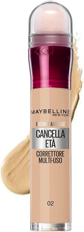 Maybelline New York Multi-Use Concealer Hydrating Concealer with Modular Coverage, Blemishes and Dark Circles Covered, Goji Berries and Haloxyl, Clear Ages, Shades: 02 Nude, 5 ml