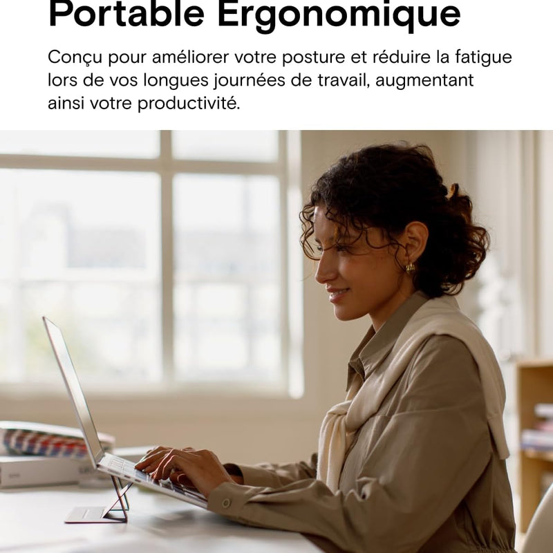 MOFT Support pour Ordinateur Portable, Support Laptop Adhésif Léger et Stable avec 2 Angles Réglables pour Bureau Voyage et Études, Compatible avec MacBook 11