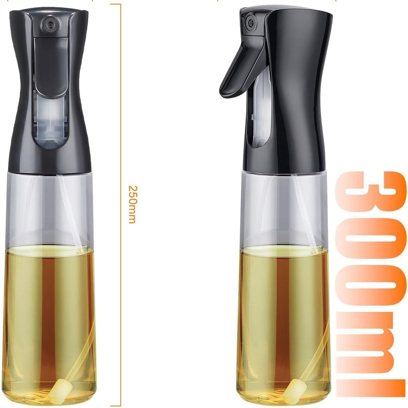 GRIFEMA Spray de Cuisine Huile Cuisine 300 ML, Vaporisateur d'Huile de Cuisson pour Friteuse sans Huile, Air Fryer Accessoires, Noir, GE2002B-300