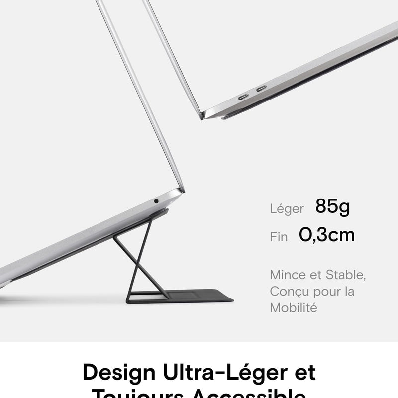 MOFT Support pour Ordinateur Portable, Support Laptop Adhésif Léger et Stable avec 2 Angles Réglables pour Bureau Voyage et Études, Compatible avec MacBook 11