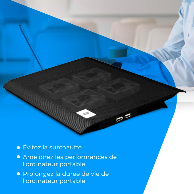 NK Refroidissement Portable - Ventilateur d'ordinateur Portable de 12 à 17
