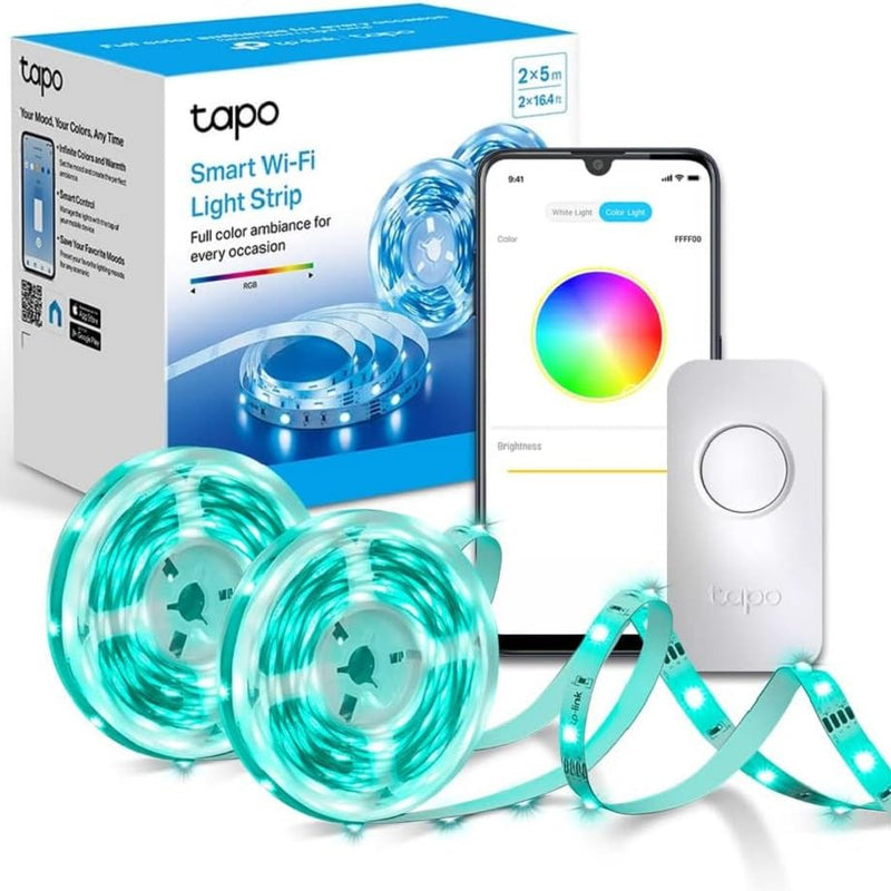 Tapo Ruban LED Connecté WiFi RGB 5m, Bande LED Chambre Multicolore, Haute luminosité et Durable, Contrôle via WiFi App, Commande vocale, Compatible avec Alexa et Google Home, Tapo L900-5